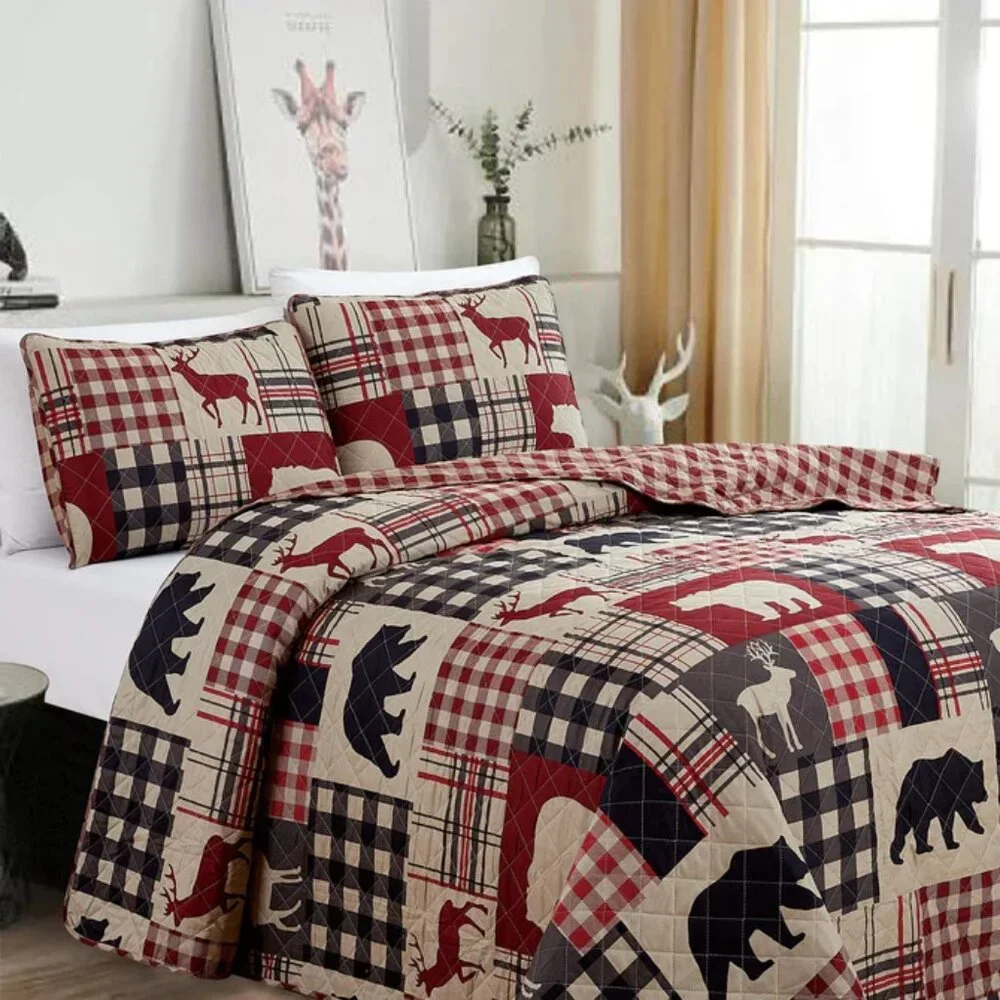 Redington Collection Moose Lodge Quilt Set | Twin | NWT | 2-Piece Reversible